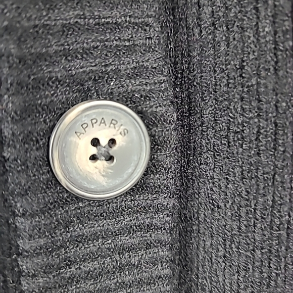 NWT Apparis Anderson Ribbed Button Up Cardigan Knit Black Size Small Retail $245 - Picture 7 of 9